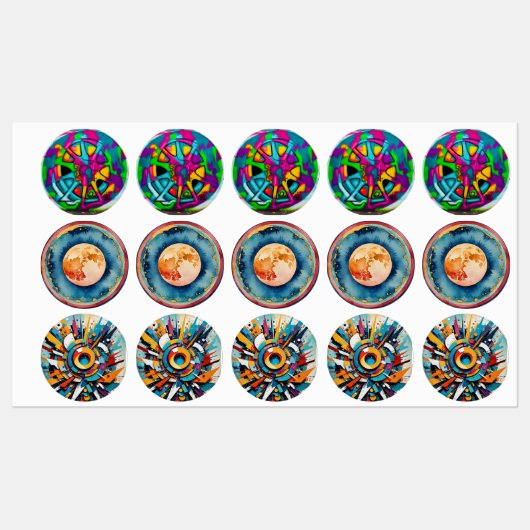 Étiquettes ArtBursts (Feuille)
