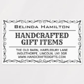 Étiquettes Artiste Nom et description du produit sur un Étiqu (Design 2)