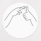 Étiquettes ASL Design - Rule of Thumb (Design 1)
