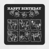 Étiquettes ASL ILY Obsession - Joyeux Anniversaire ! (Design 1)