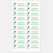Étiquettes Aspirateur mignon dessin animé humour personnalisé (Feuille)