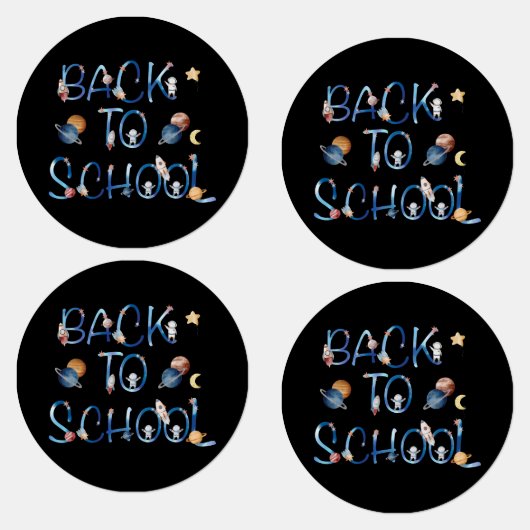 Étiquettes Astronauts Planets Space,back to school (Groupe)