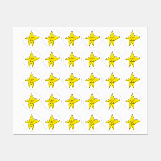 Étiquettes Au Moins Vous Avez Essayé - Yellow Star (Feuille)