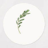 Étiquettes Autocollant de collection de branches d'olivier (Design 2)