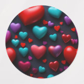 Étiquettes Autocollant de l'émoticône cardiaque (Design 1)