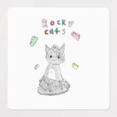 Étiquettes autocollant Rocky Cats étanche vinyle (Design 1)