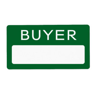 Étiquettes autocollantes de nom d'acheteur de vend