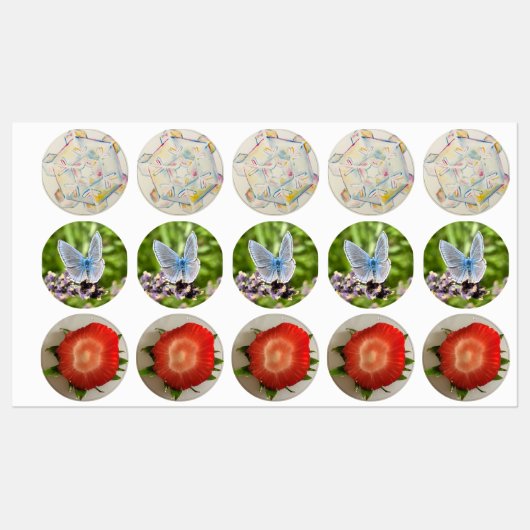 Étiquettes Autocollants assortis (Feuille)
