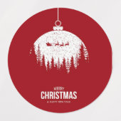 Étiquettes Autocollants de vacances de Noël joyeux (Design 2)