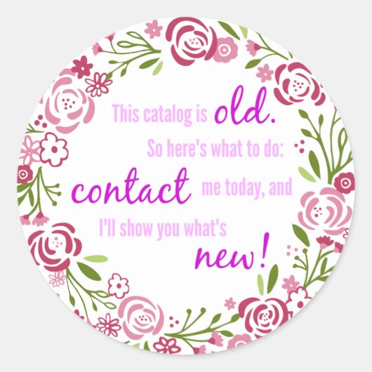 Étiquettes autocollants du catalogue (Devant)