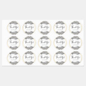 Étiquettes Autocollants Merci d'affaires (Feuille)