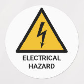 Étiquettes Avertissement de danger électrique, symbole de cho (Design 2)