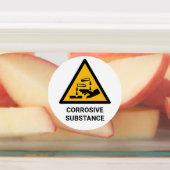 Étiquettes Avertissement de substance corrosive, Chimique Cau (Apposé)