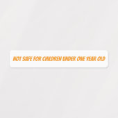 Étiquettes Avertissement pour bébé Honey Jar Sécurité de la p (Design 2)