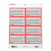 Étiquettes avertisseurs pour votre Bible (Feuille entière)