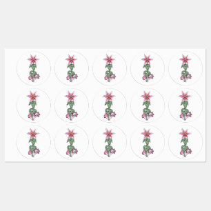 Étiquettes Axolotl et Stargazer lily