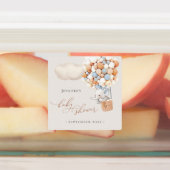 Étiquettes Baby shower de ballon éléphant (Apposé)