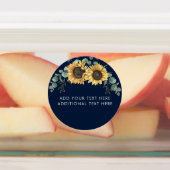 Étiquettes Baby Shower Fleurs de Tournesol et Eucalyptus (Apposé)