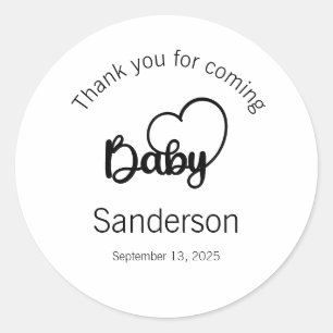 Étiquettes baby shower Merci, Stickers