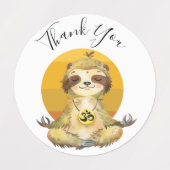 Étiquettes Baby shower Sloth (Design 1)