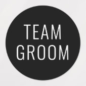 Étiquettes Bachelor Party Wedding Favoriser Team Groom (Design 1)