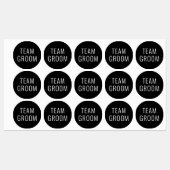 Étiquettes Bachelor Party Wedding Favoriser Team Groom (Feuille)