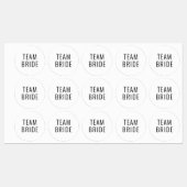 Étiquettes Bachelorette Fête Mariage Favoriser Équipe Mariée (Feuille)