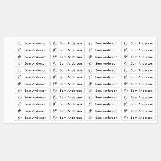 Étiquettes Back to School Basketball Kids Name Labels (Feuille)