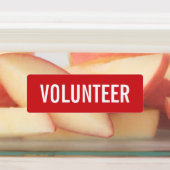 Étiquettes Badge Red Volunteer (Apposé)