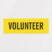 Étiquettes Badge volontaire jaune (Design 2)