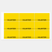 Étiquettes Badge volontaire jaune vierge (Feuille)