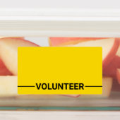 Étiquettes Badge volontaire jaune vierge (Apposé)