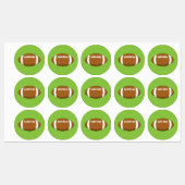 Étiquettes Bal de football américain (Feuille)