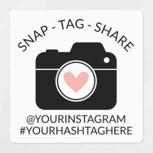 Étiquettes Balise Heart Snap Partagez votre Hashtag et vos mé