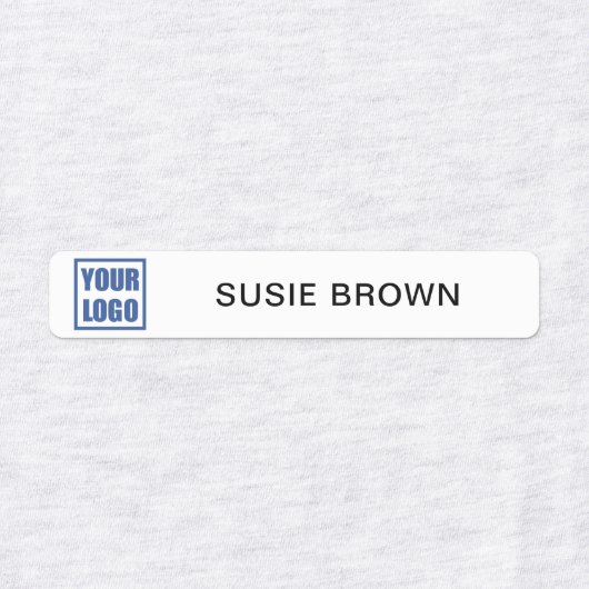 Étiquettes Balises de vêtements Nom de l'employé et logo de l (Design 2)