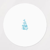 Étiquettes Ball Blue, Medium Turquoise design décoratif (Design 1)