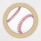 Étiquettes Balle de baseball (Design 1)