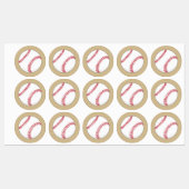 Étiquettes Balle de baseball (Feuille)