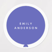 Étiquettes Balloon moderne | Nom École de soins infirmiers Bl (Design 2)