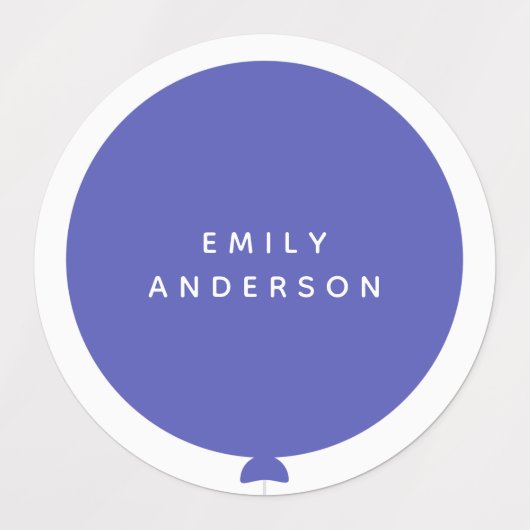 Étiquettes Balloon moderne | Nom École de soins infirmiers Bl (Design 1)