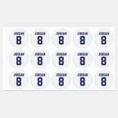 Étiquettes Baseball Jersey - Sports Thème Anniversaire (Feuille)