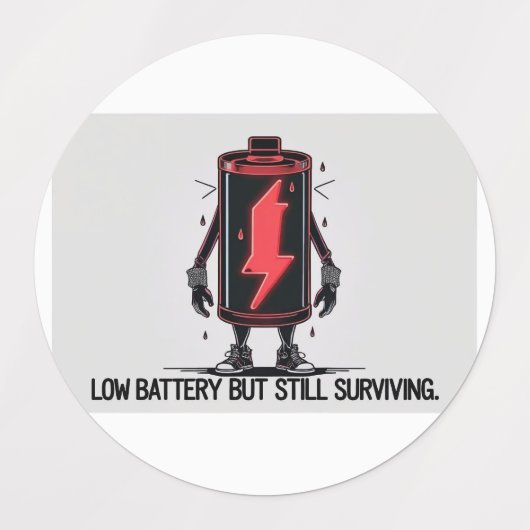 Étiquettes Batterie basse (Design 2)