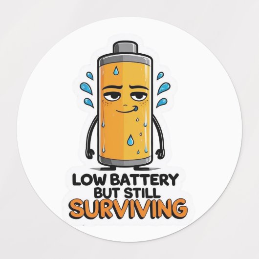 Étiquettes Batterie basse (Design 1)