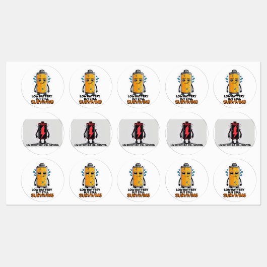 Étiquettes Batterie basse (Feuille)