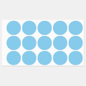 Étiquettes Bébé bleu couleur solide | Classique | Élégant (Feuille)