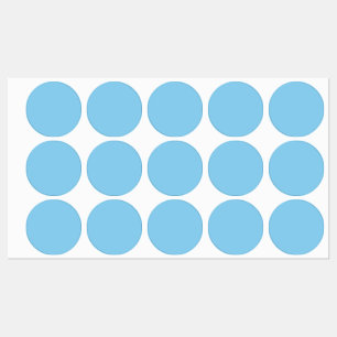 Étiquettes Bébé bleu couleur solide   Classique   Élégant