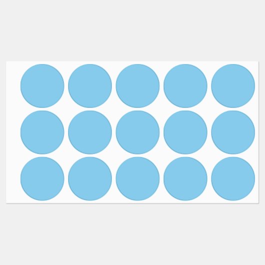 Étiquettes Bébé bleu couleur solide | Classique | Élégant (Feuille)