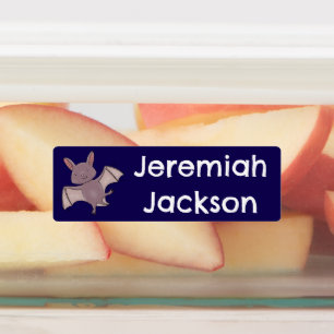 Étiquettes Bébé chauve-souris mignon volant la nuit dessin pe