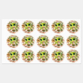 Étiquettes Bébé Geckos jote personnages de dessin (Feuille)