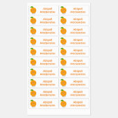 Étiquettes Belle danse agrumes orange personnalisées (Feuille)